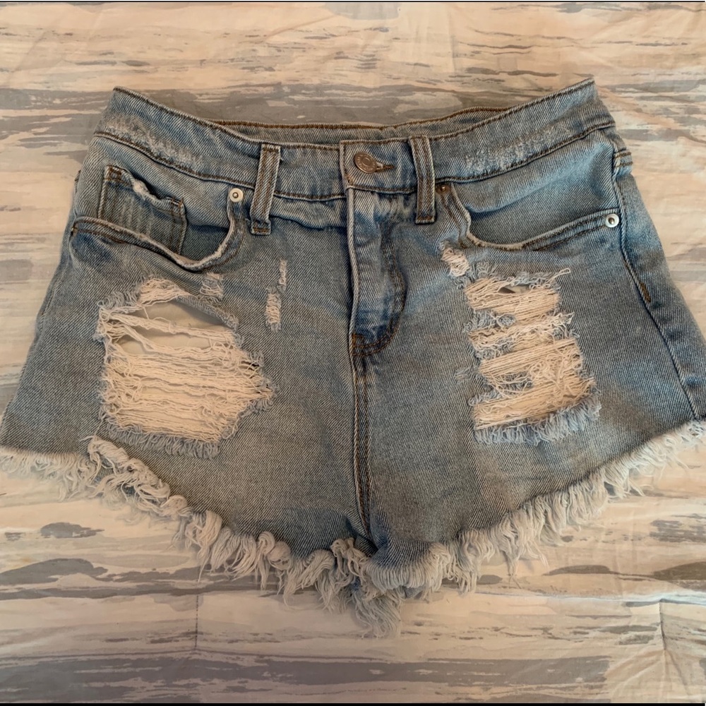 Jean High Waisted Shorts